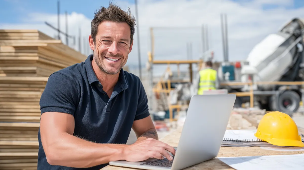 Artisan BTP consultant les nouvelles obligations de facturation électronique 2026 sur son ordinateur