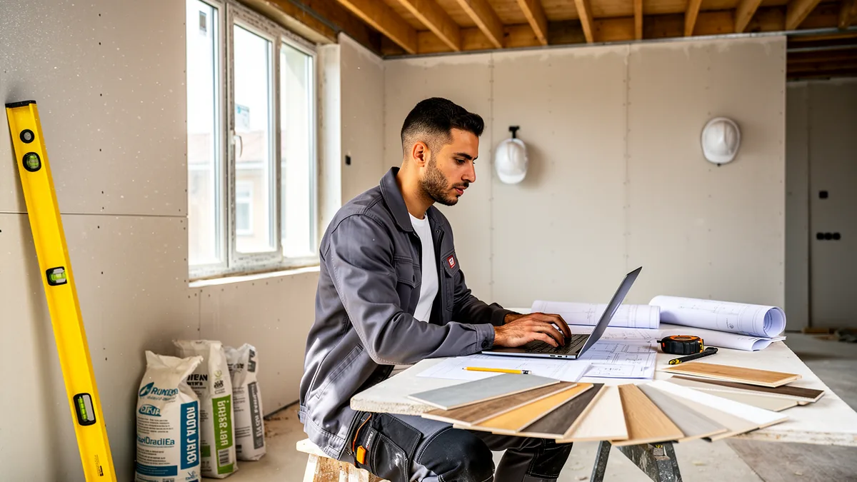 électricien artisan bureau devis relance client conformité NF C 15-100 signature chantier